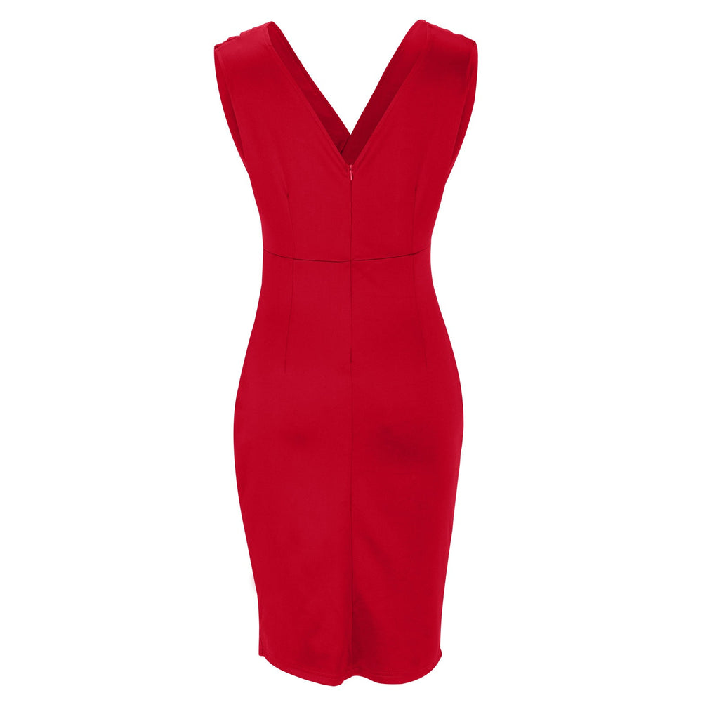 Regalia™ – Elegantes Figurbetontes Kleid mit V-Ausschnitt und Schlitz