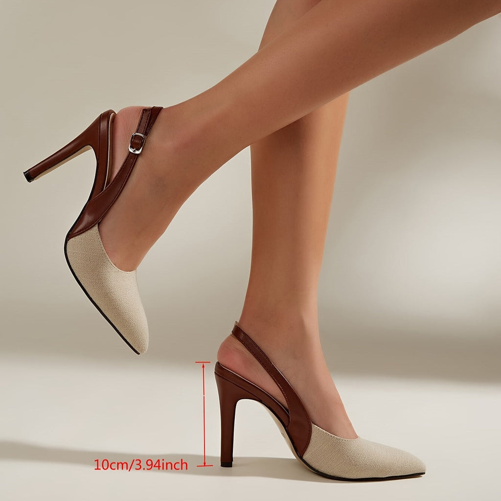 Kontrast-Slingback-Pumps