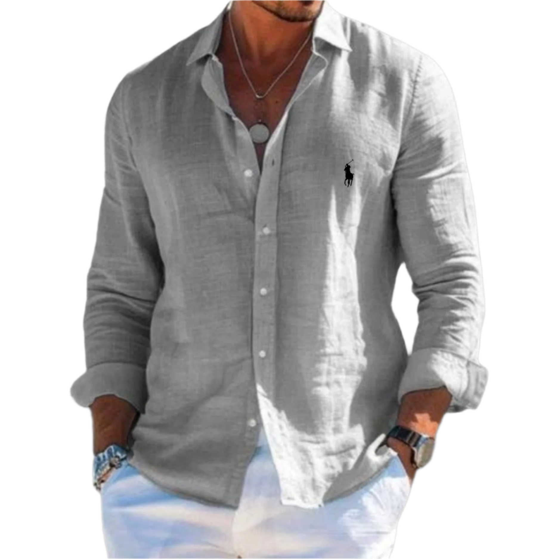 Langarm-Polo-Shirt