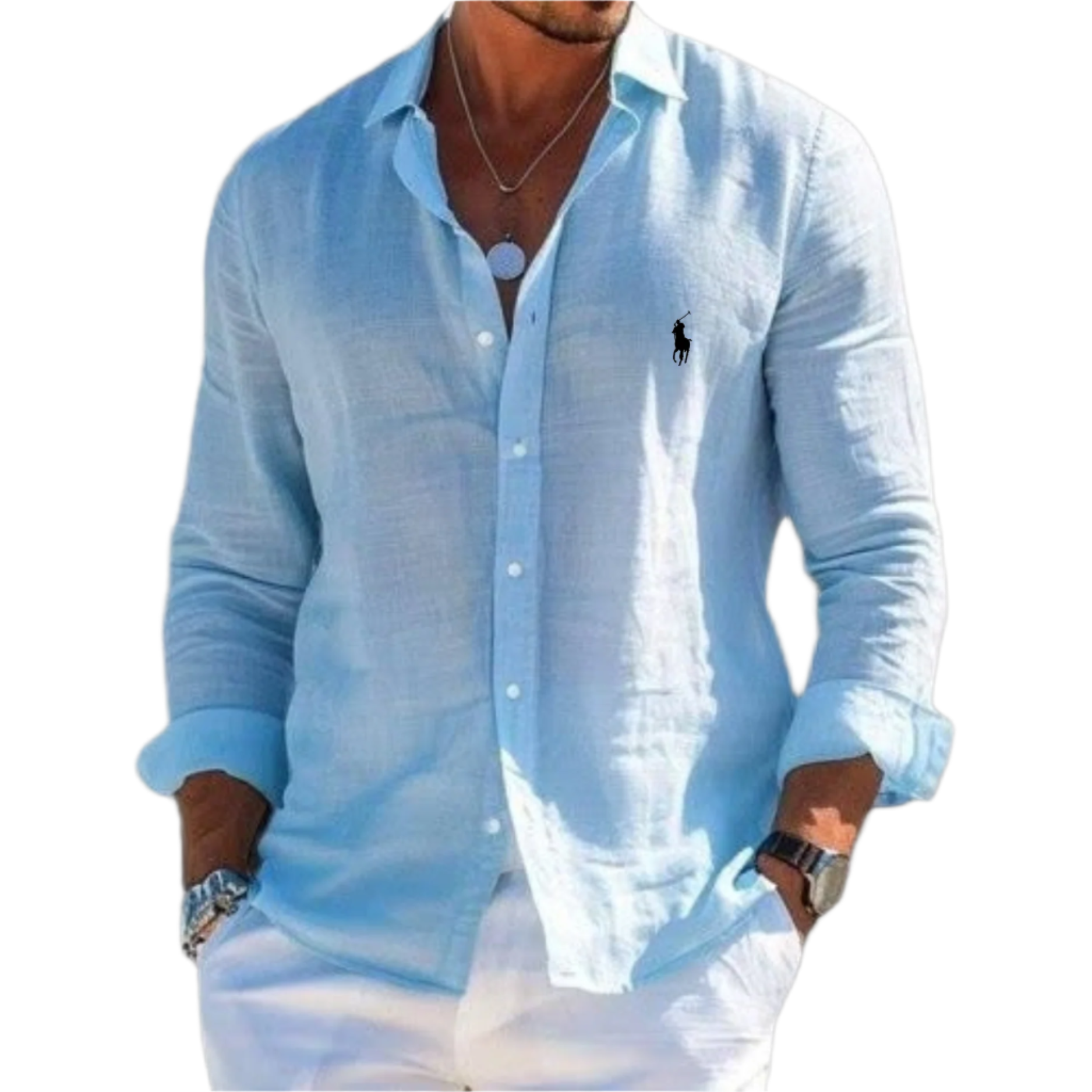 Langarm-Polo-Shirt