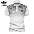 Herren-Poloshirt mit Blumenakzent