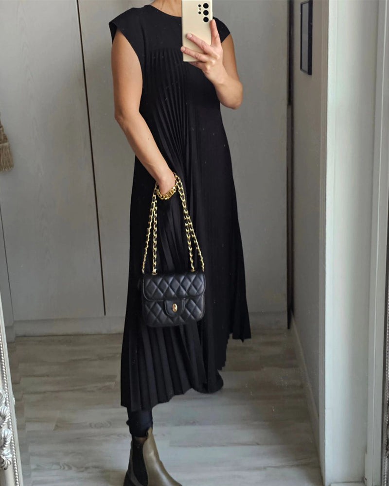 Petra™ – Zeitloses & Bequemes Plissiertes Kleid