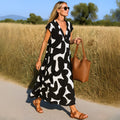 Azura™ – Ibiza Style Bequemes und Fließendes Kleid mit V-Ausschnitt
