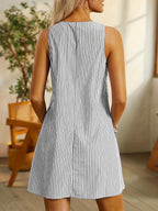 Lona™ – Ärmelloses A-Linien-Kleid mit Knopfdetail