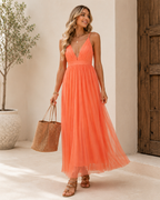 Coral Fade Dress