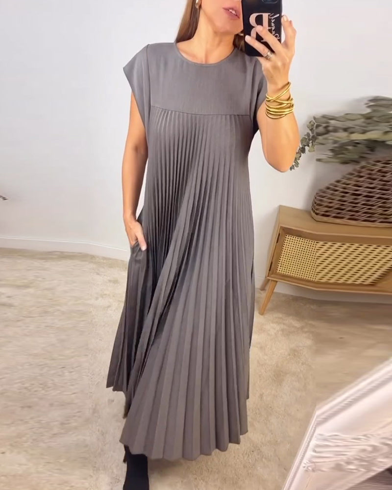 Petra™ – Zeitloses & Bequemes Plissiertes Kleid