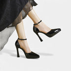 Rosa Leder-High Heels