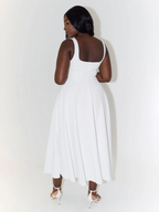 JULIA | Elegantes Midikleid mit eckigem Ausschnitt