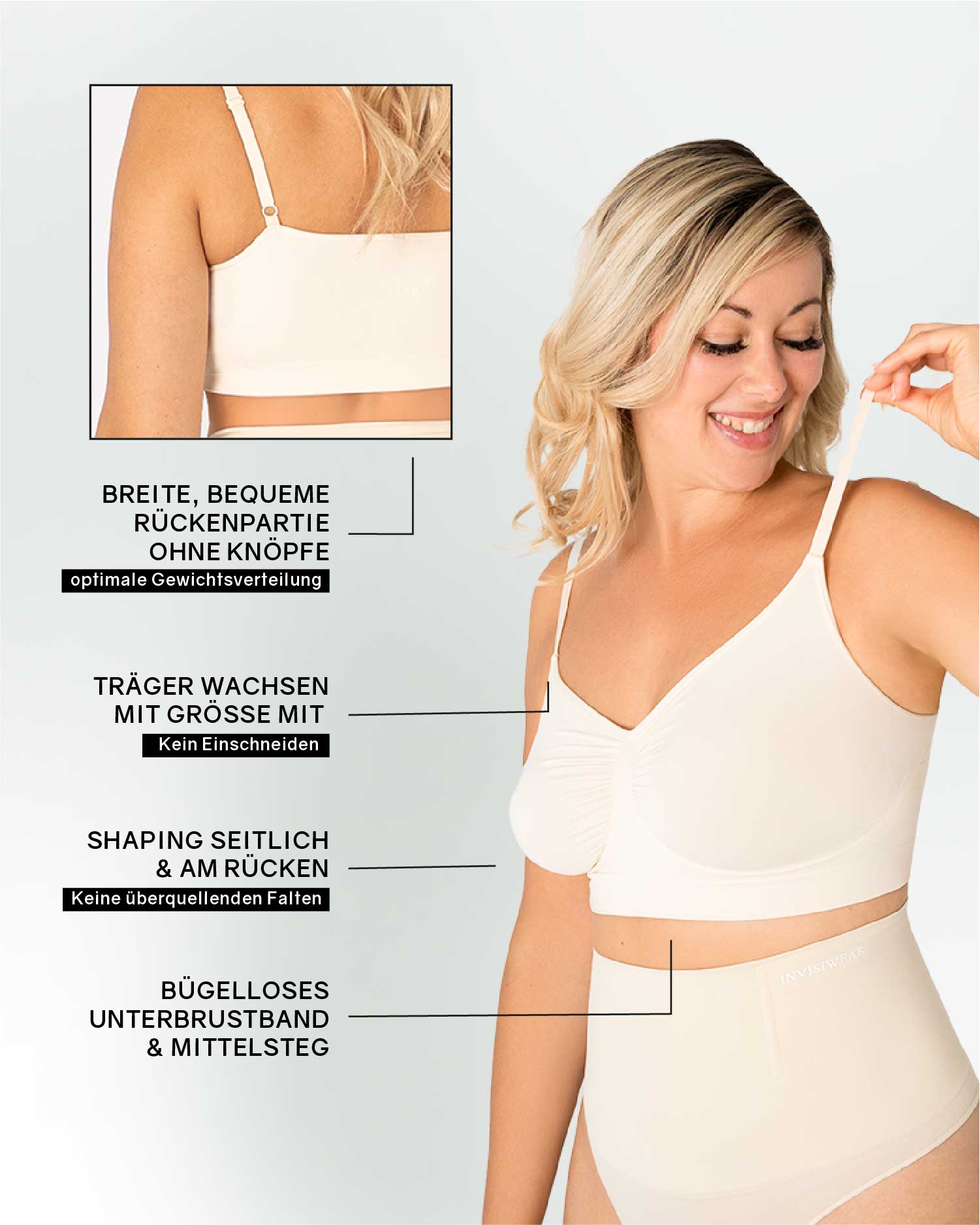 InvisiBra "Soft" - Bügelloser BH zum reinschlüpfen