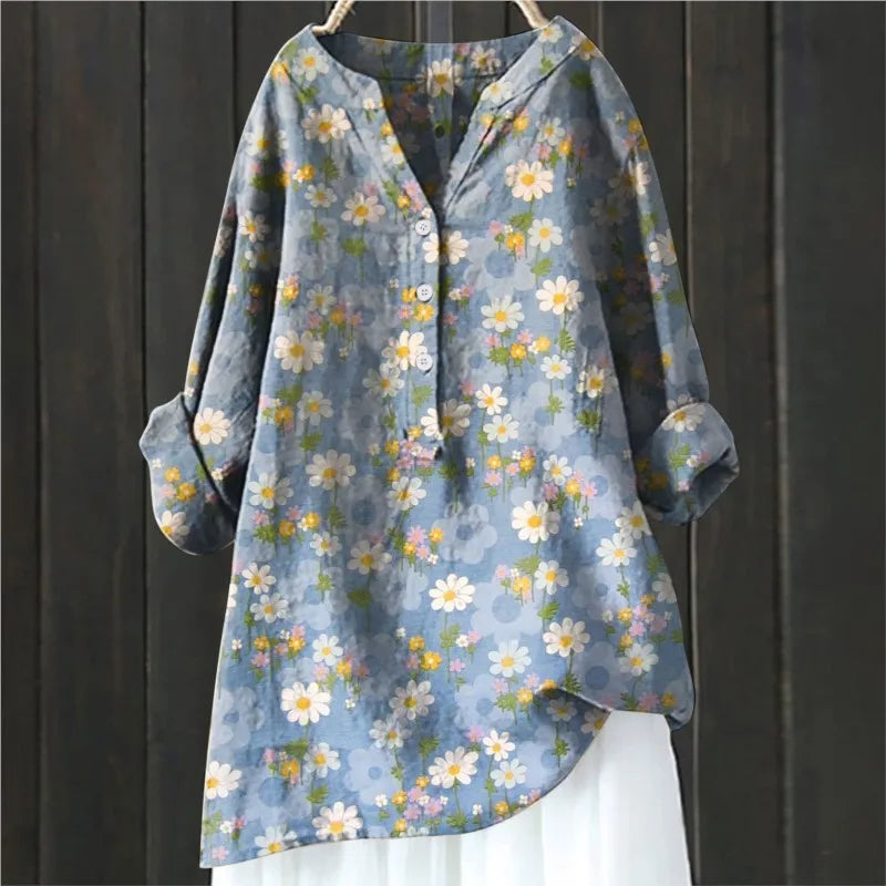 Mabel | Blumige französische Vintage-Bluse