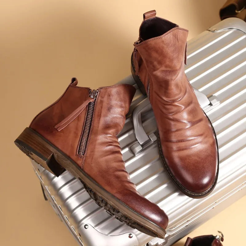 Chelsea-Stiefel aus Leder
