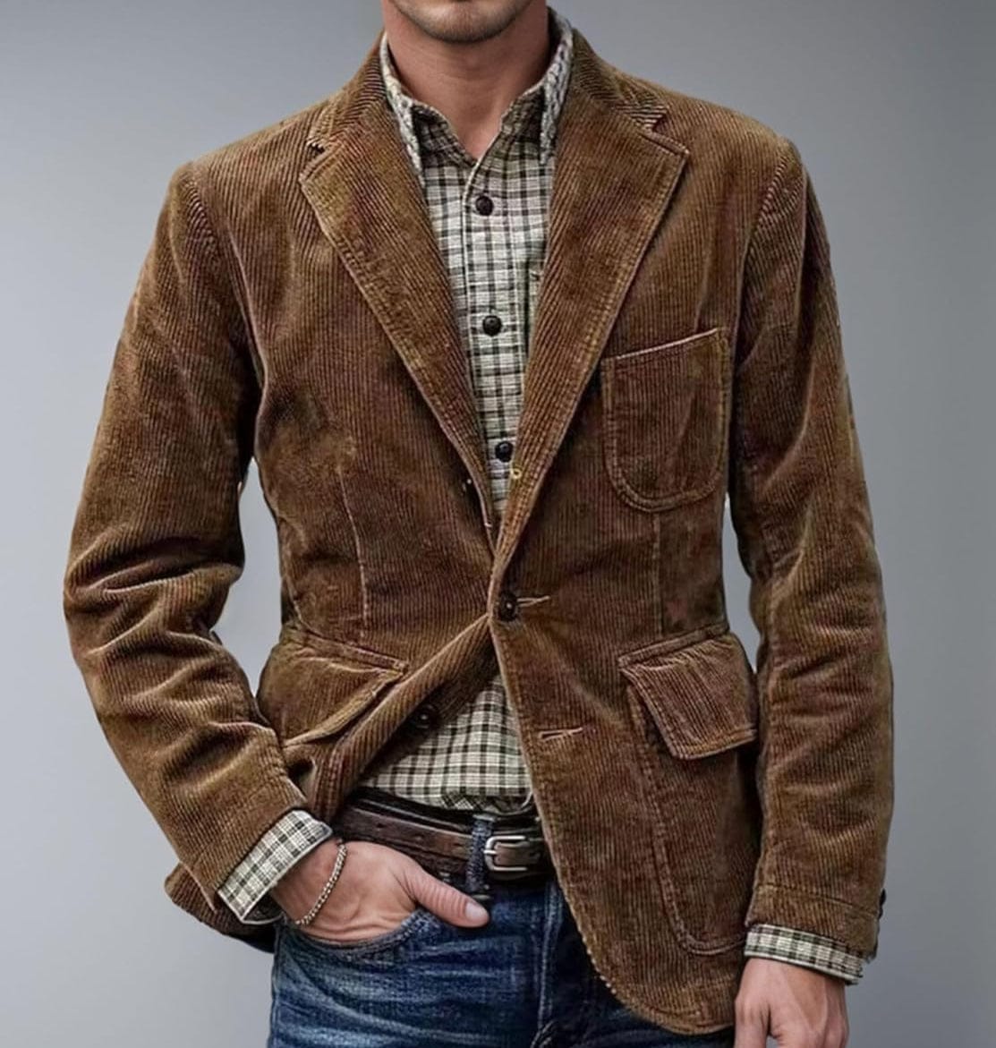 Andrei Cord-Jacke + Weste Set