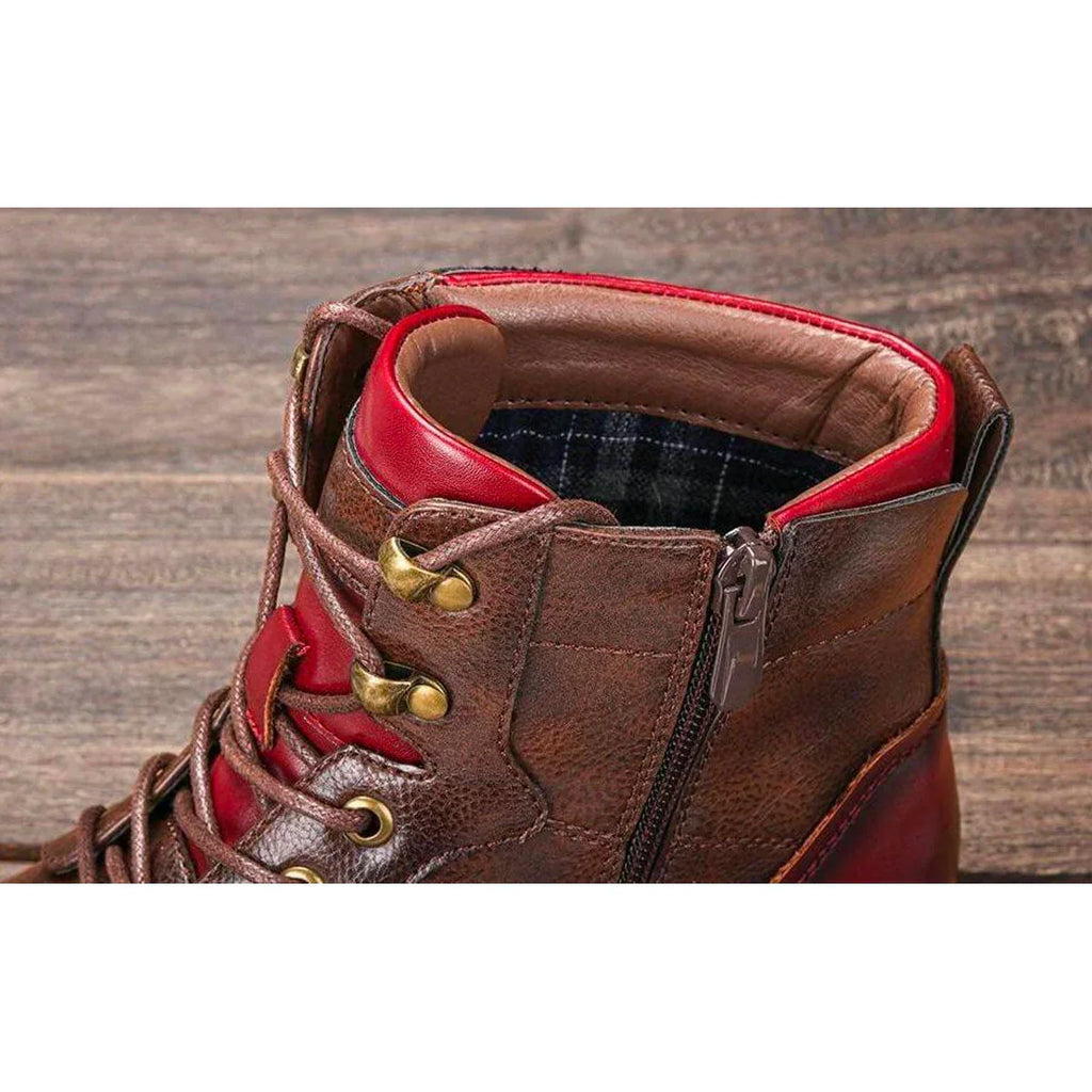 Oxford-Stiefel aus Leder