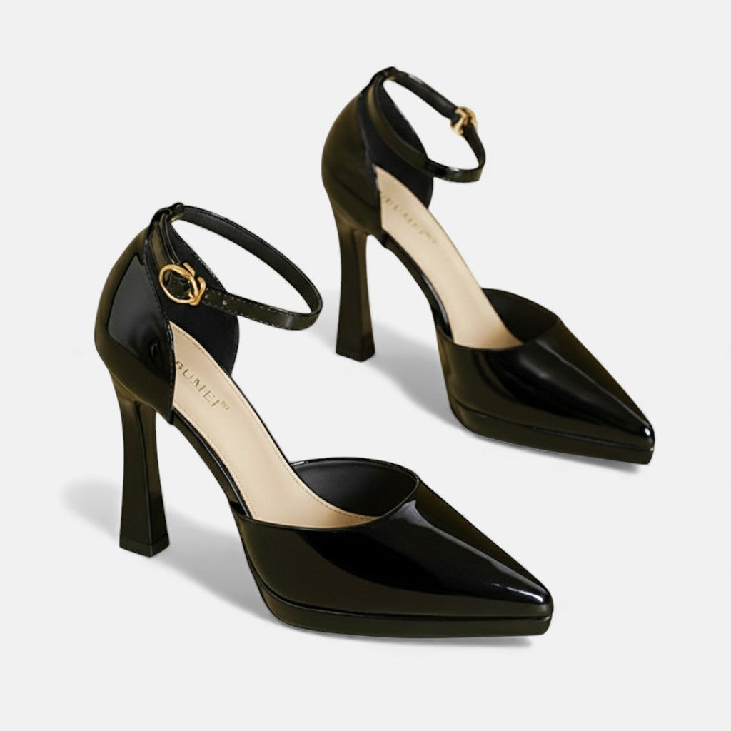 Rosa Leder-High Heels