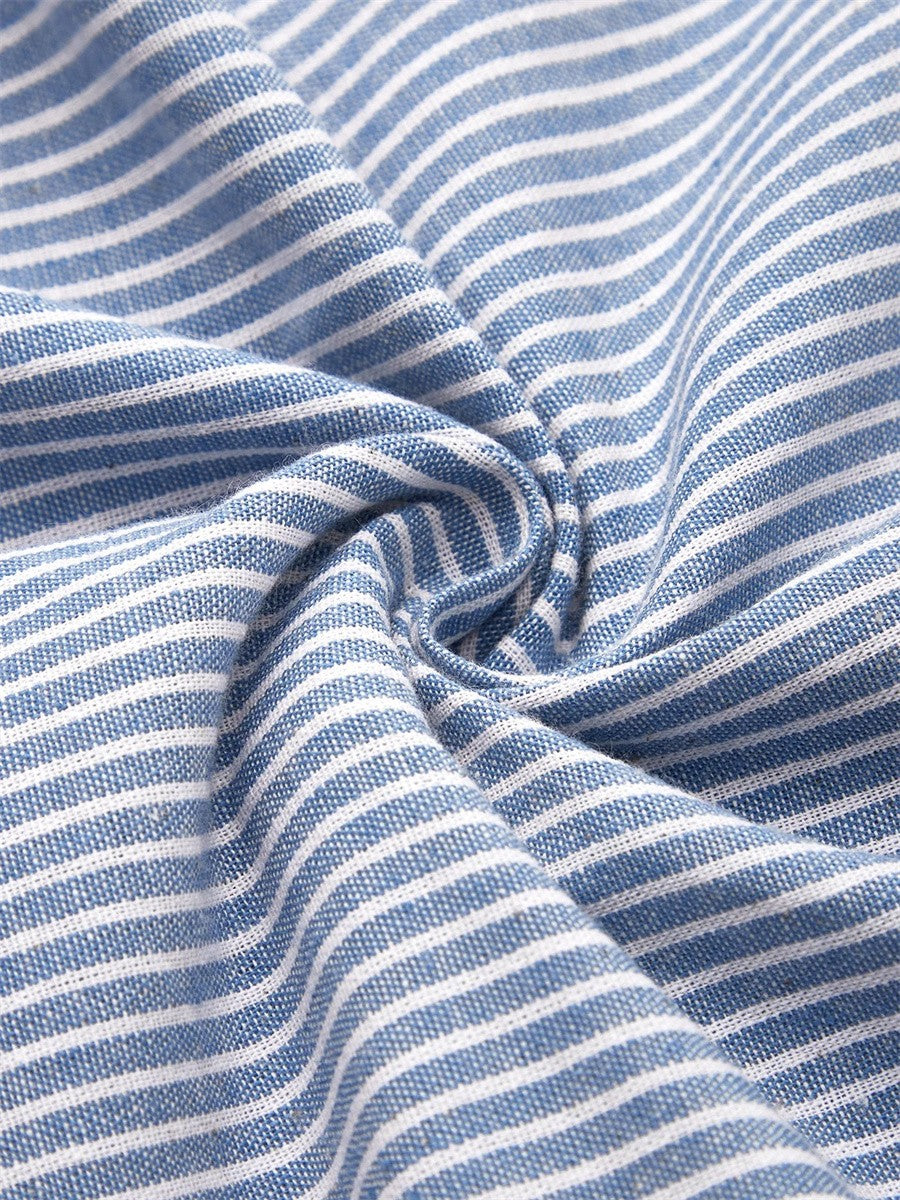 Aquelle™ - Elegantes Gestreiftes Midikleid mit Meeresinspirierter Note