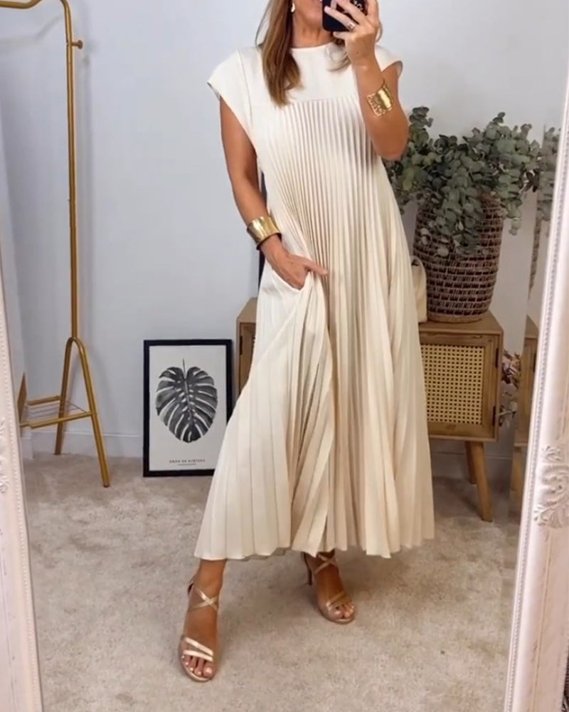 Petra™ – Zeitloses & Bequemes Plissiertes Kleid