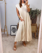Petra™ – Zeitloses & Bequemes Plissiertes Kleid