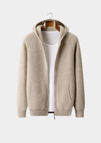 Merino Zip-Hoodie aus extra feiner Merinowolle