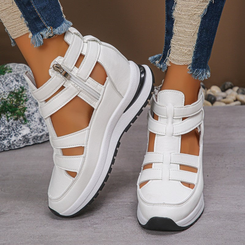 Bequeme leichte Wedges mit seitlichem Reißverschluss