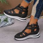 Bequeme leichte Wedges mit seitlichem Reißverschluss
