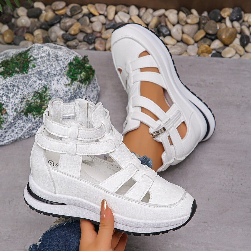 Bequeme leichte Wedges mit seitlichem Reißverschluss