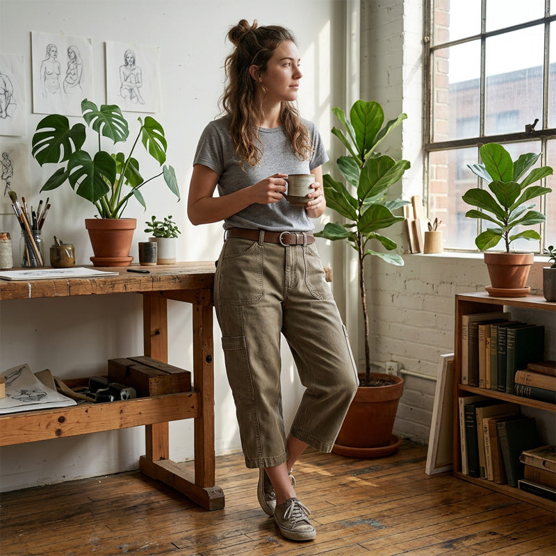 Lässige Cargo-Caprihosen für Damen