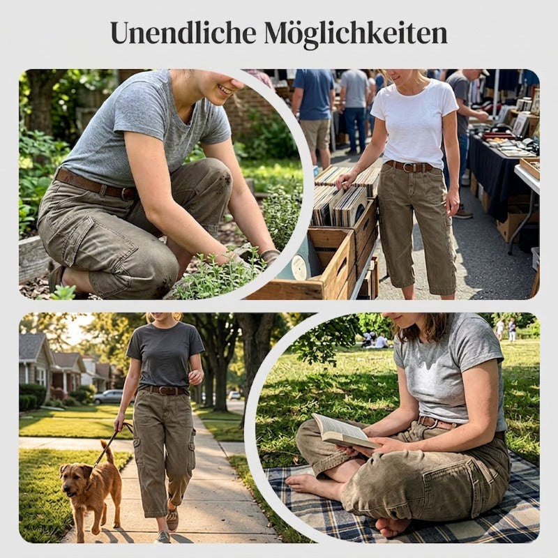 Lässige Cargo-Caprihosen für Damen